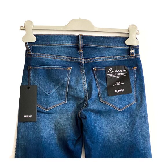 Hudson Nico Midrise Cigarette Jeans Size 24 Blue Chain Trim NWT - Picture 8 of 14